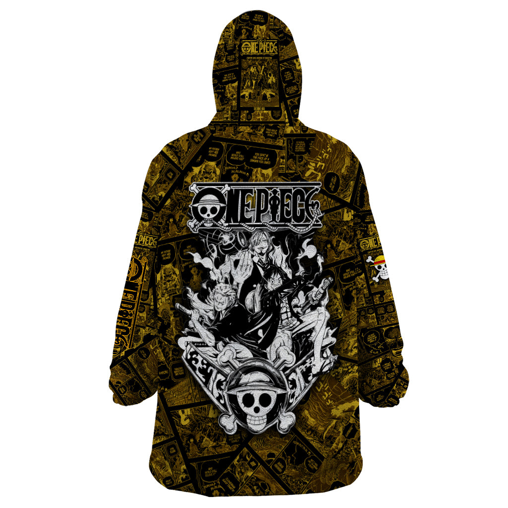 Luffy - Zoro - Sanji One Piece Wearable Blanket Hoodie Manga Style
