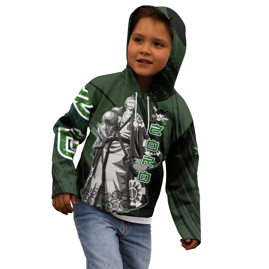 Wano Zoronoa Zoro - One Piece Kid Hoodie Anime Style