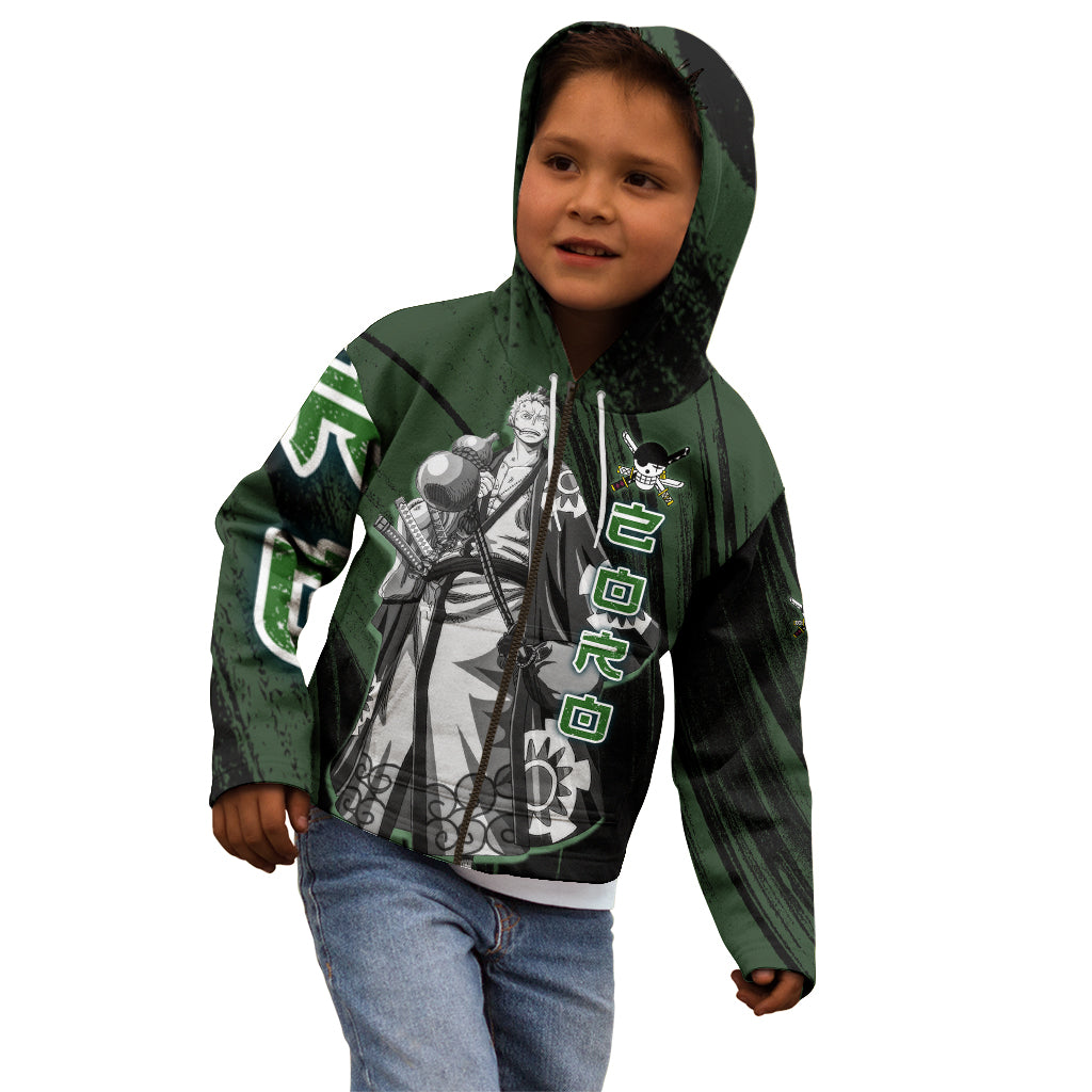 Wano Zoronoa Zoro - One Piece Kid Hoodie Anime Style
