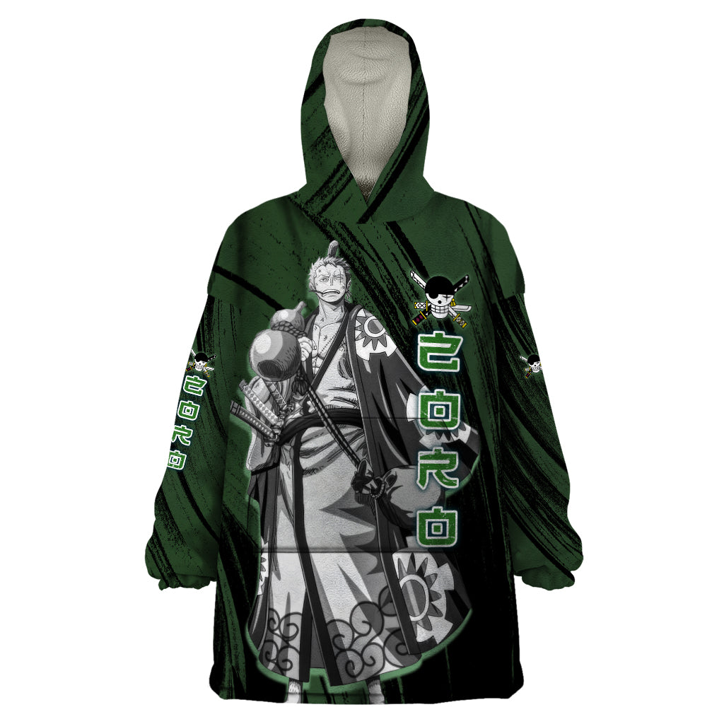 Wano Zoronoa Zoro - One Piece Wearable Blanket Hoodie Anime Style