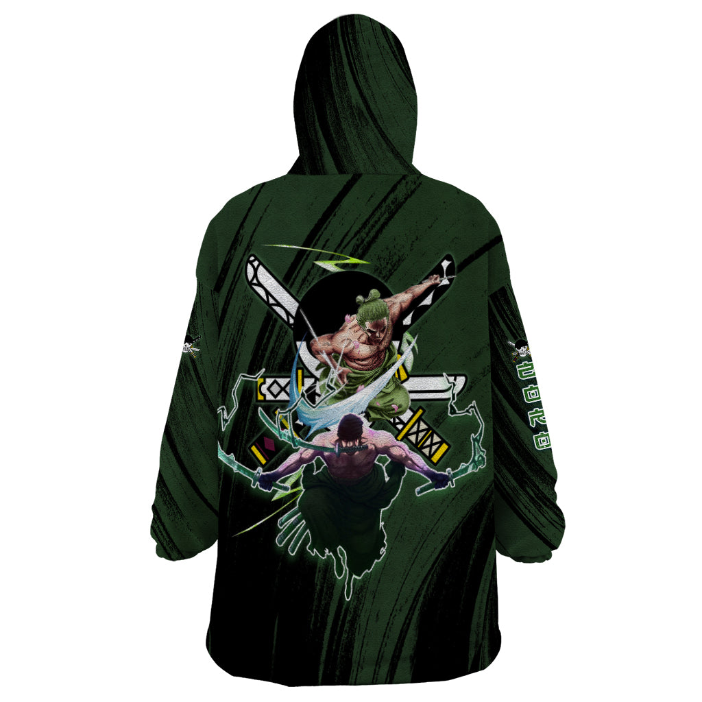 Wano Zoronoa Zoro - One Piece Wearable Blanket Hoodie Anime Style