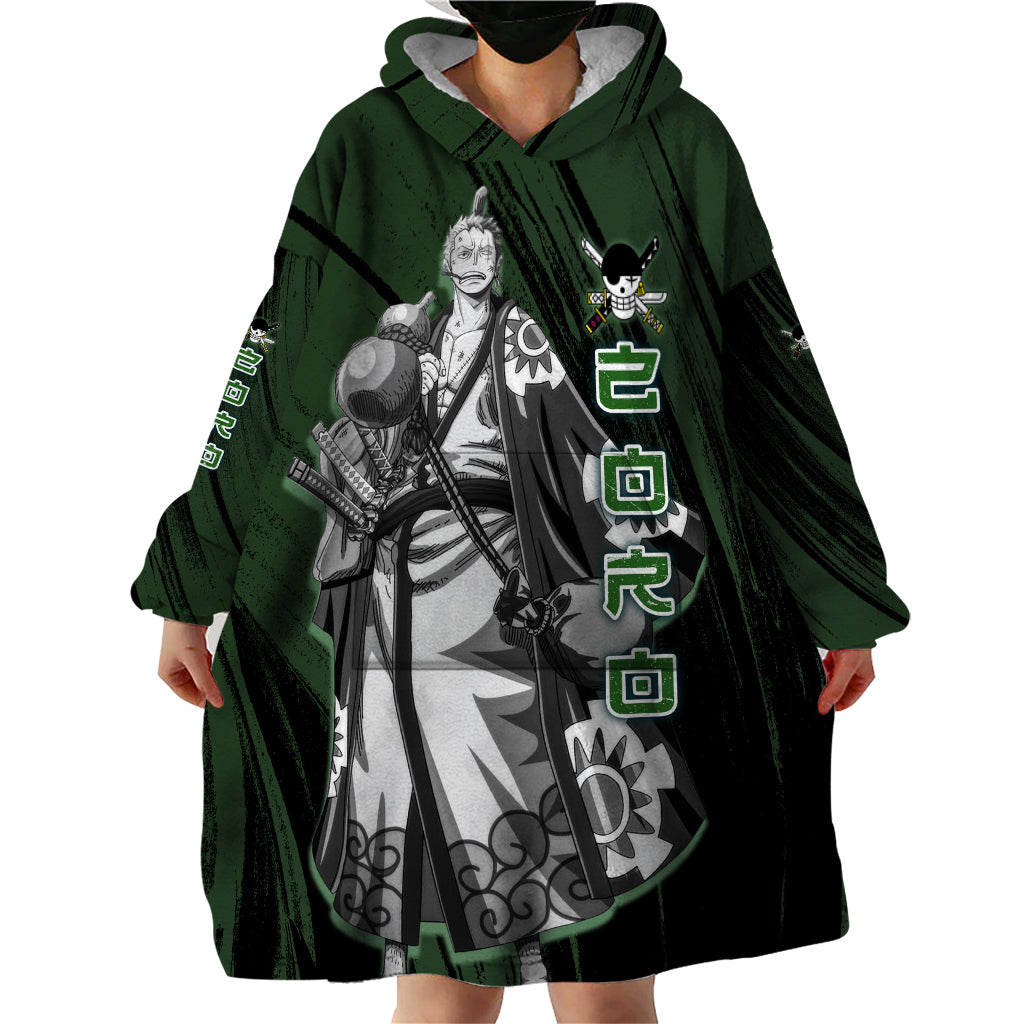 Wano Zoronoa Zoro - One Piece Wearable Blanket Hoodie Anime Style