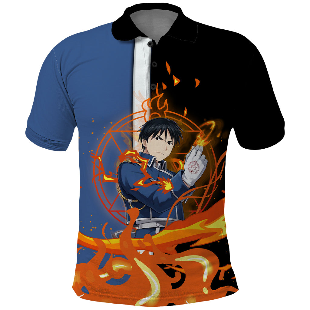 Mustang Roy Fulmetal Achemist Polo Shirt Anime Style