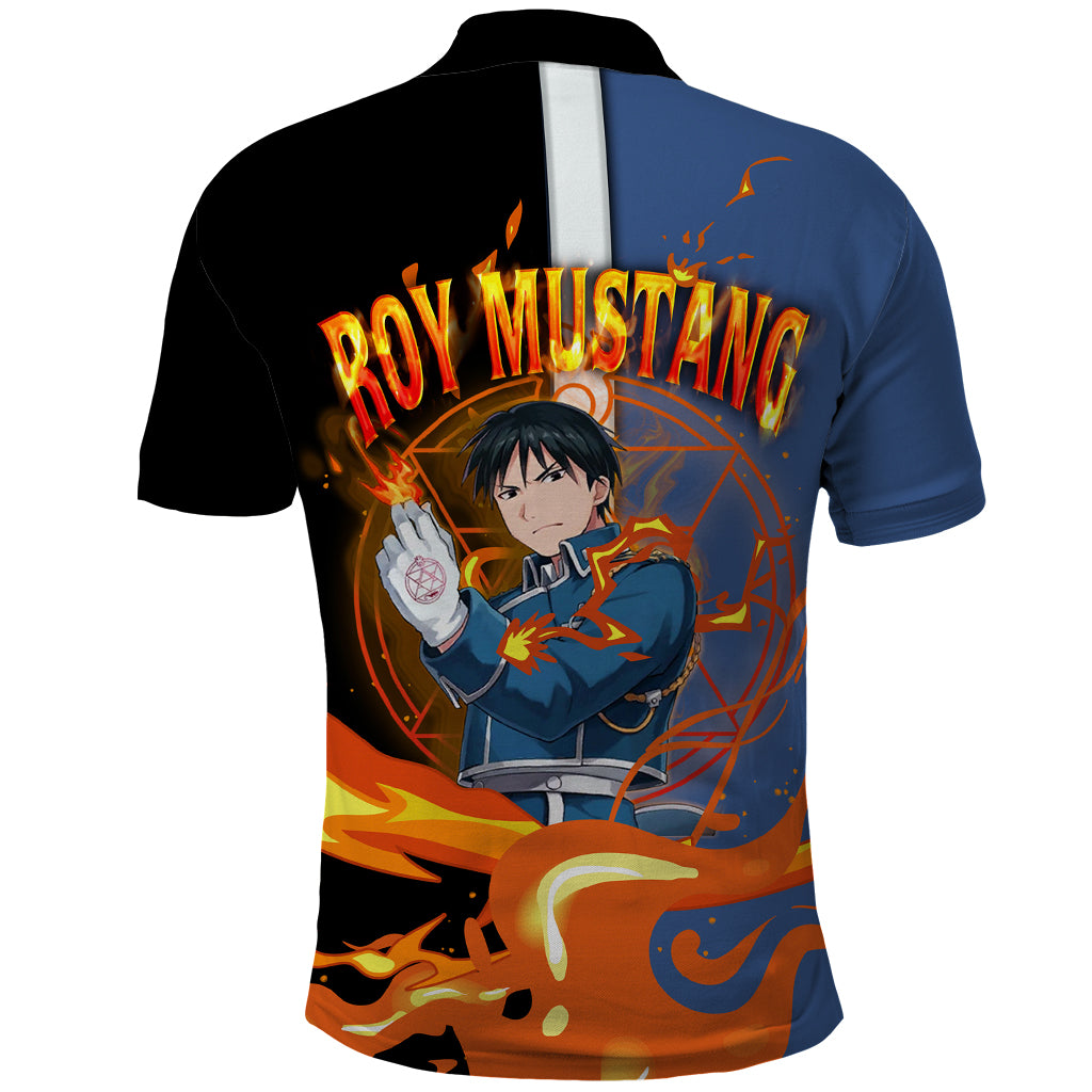 Mustang Roy Fulmetal Achemist Polo Shirt Anime Style