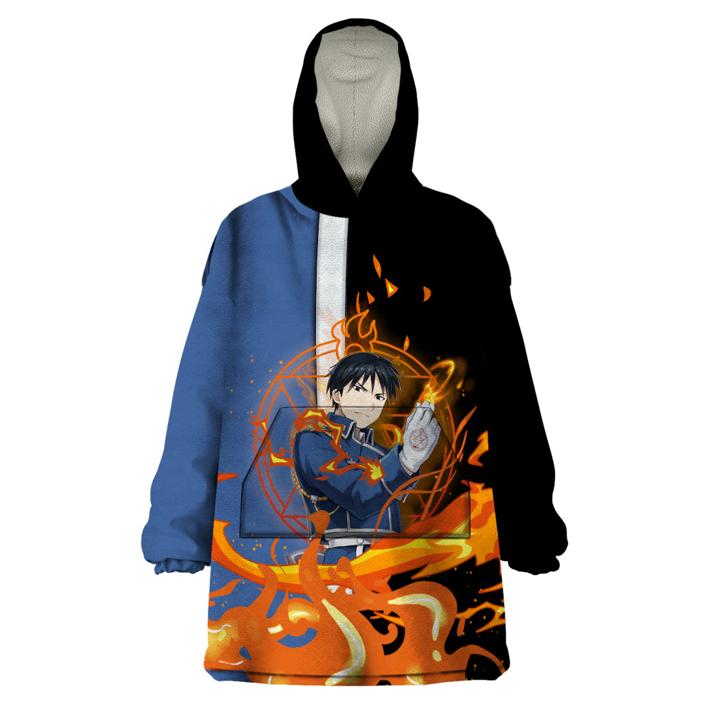 Mustang Roy Fulmetal Achemist Wearable Blanket Hoodie Anime Style