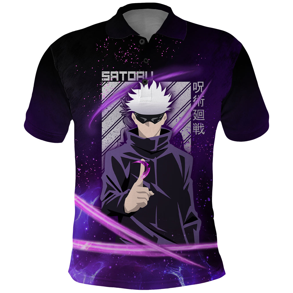 Gojo Satoru - Jujutsu Kaisen Polo Shirt Aura Anime Galaxy Style