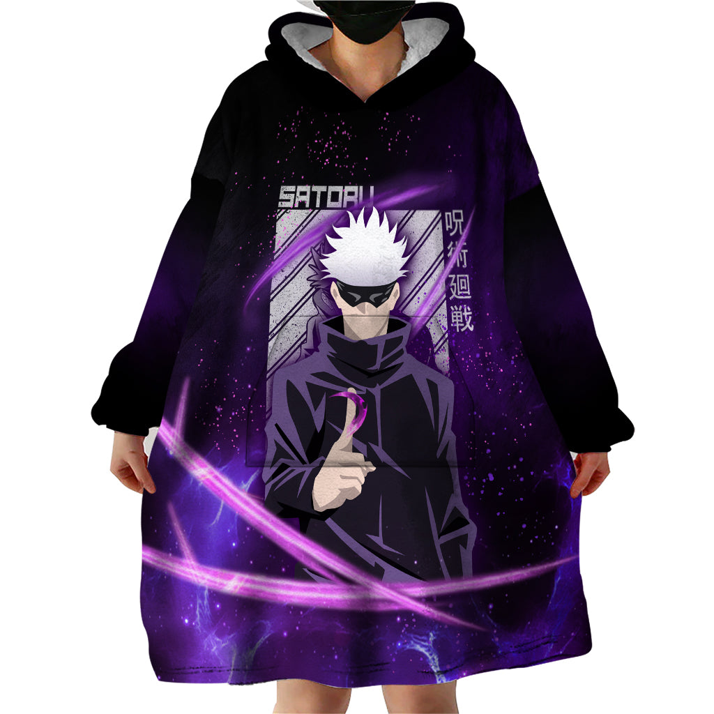 Gojo Satoru - Jujutsu Kaisen Wearable Blanket Hoodie Aura Anime Galaxy Style