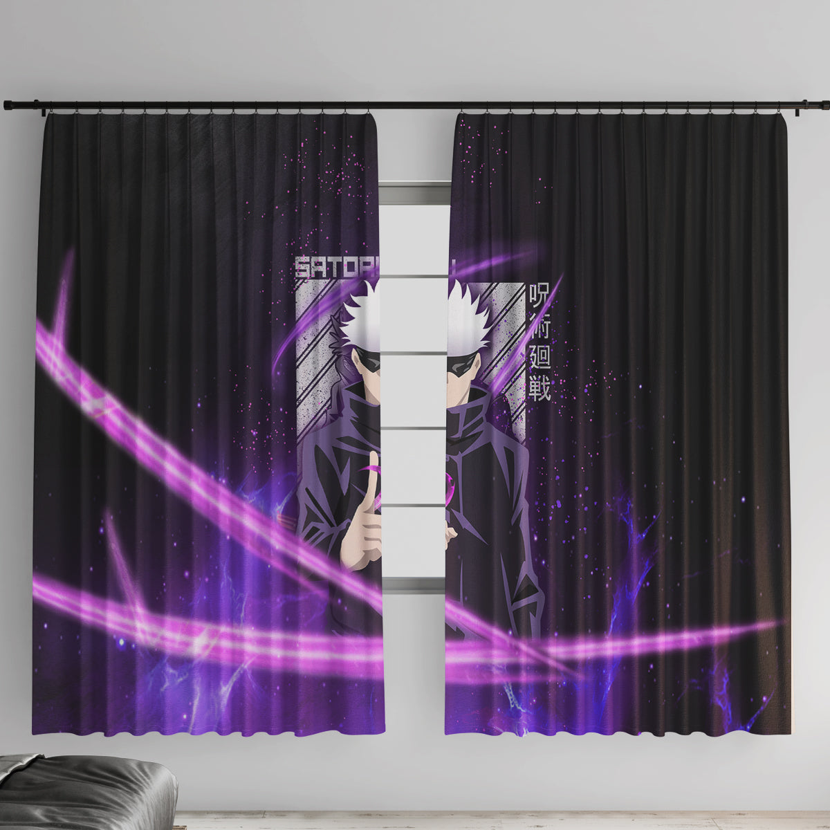 Gojo Satoru - Jujutsu Kaisen Window Curtain Aura Anime Galaxy Style