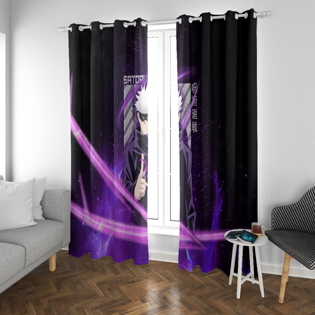 Gojo Satoru - Jujutsu Kaisen Window Curtain Aura Anime Galaxy Style