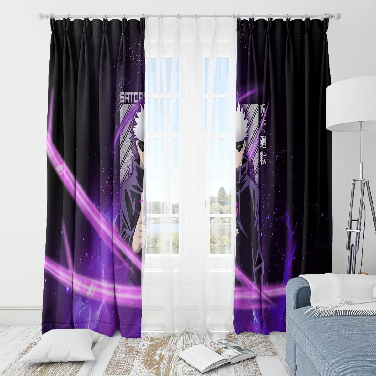 Gojo Satoru - Jujutsu Kaisen Window Curtain Aura Anime Galaxy Style