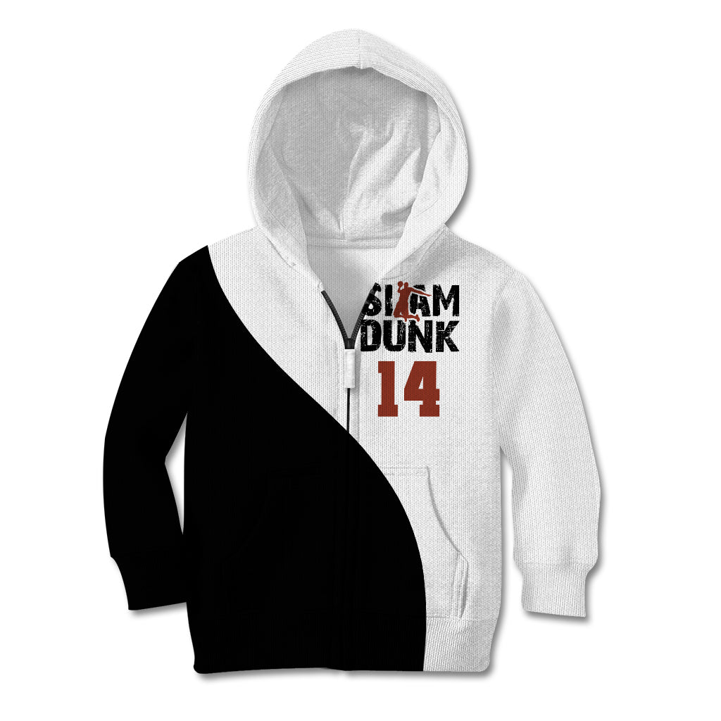 Hisashi Mitsui Number 14 - Slam Dunk Kid Hoodie Anime Mix Black And White Style