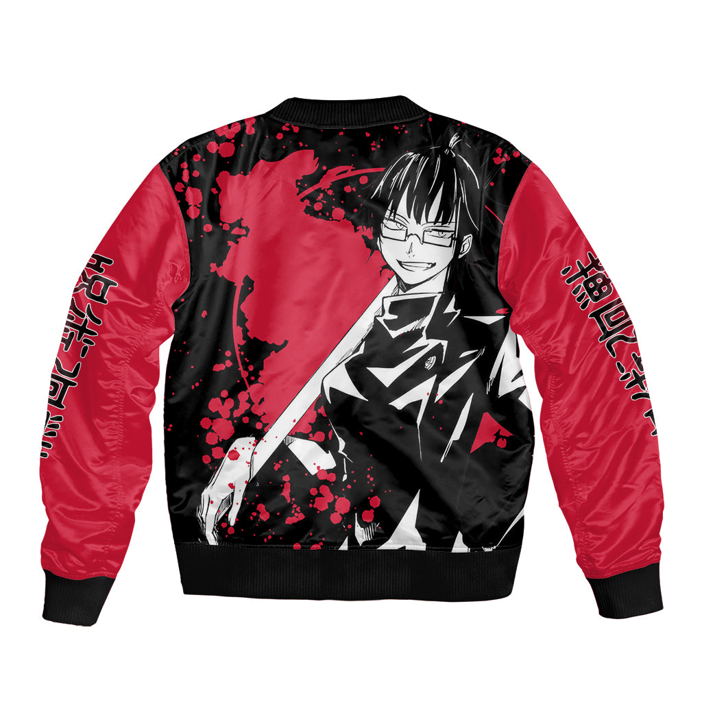 Maki Zenin Jujutsu Kaisen Bomber Jacket Manga Style Art