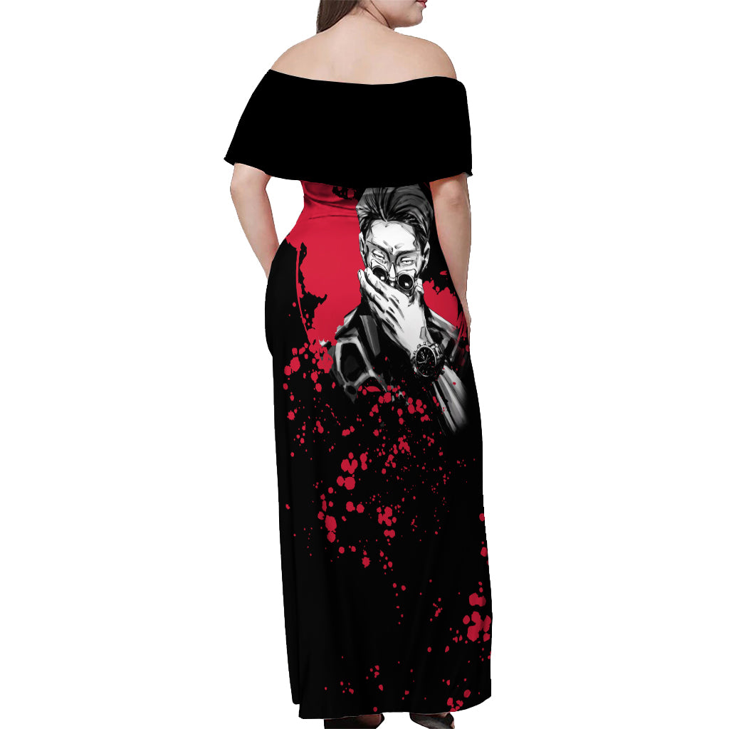 Kento Nanami Jujutsu Kaisen Off Shoulder Maxi Dress Manga Style Art