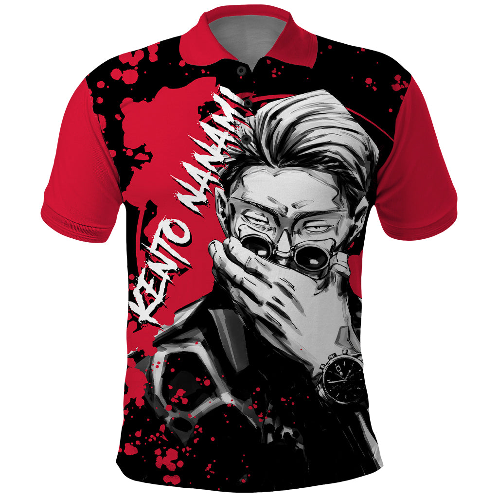 Kento Nanami Jujutsu Kaisen Polo Shirt Manga Style Art