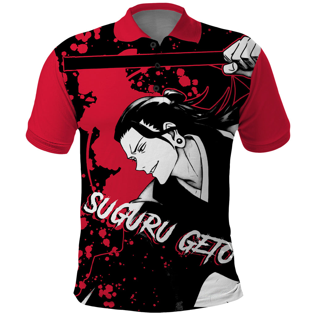 Suguru Geto Jujutsu Kaisen Polo Shirt Manga Style Art