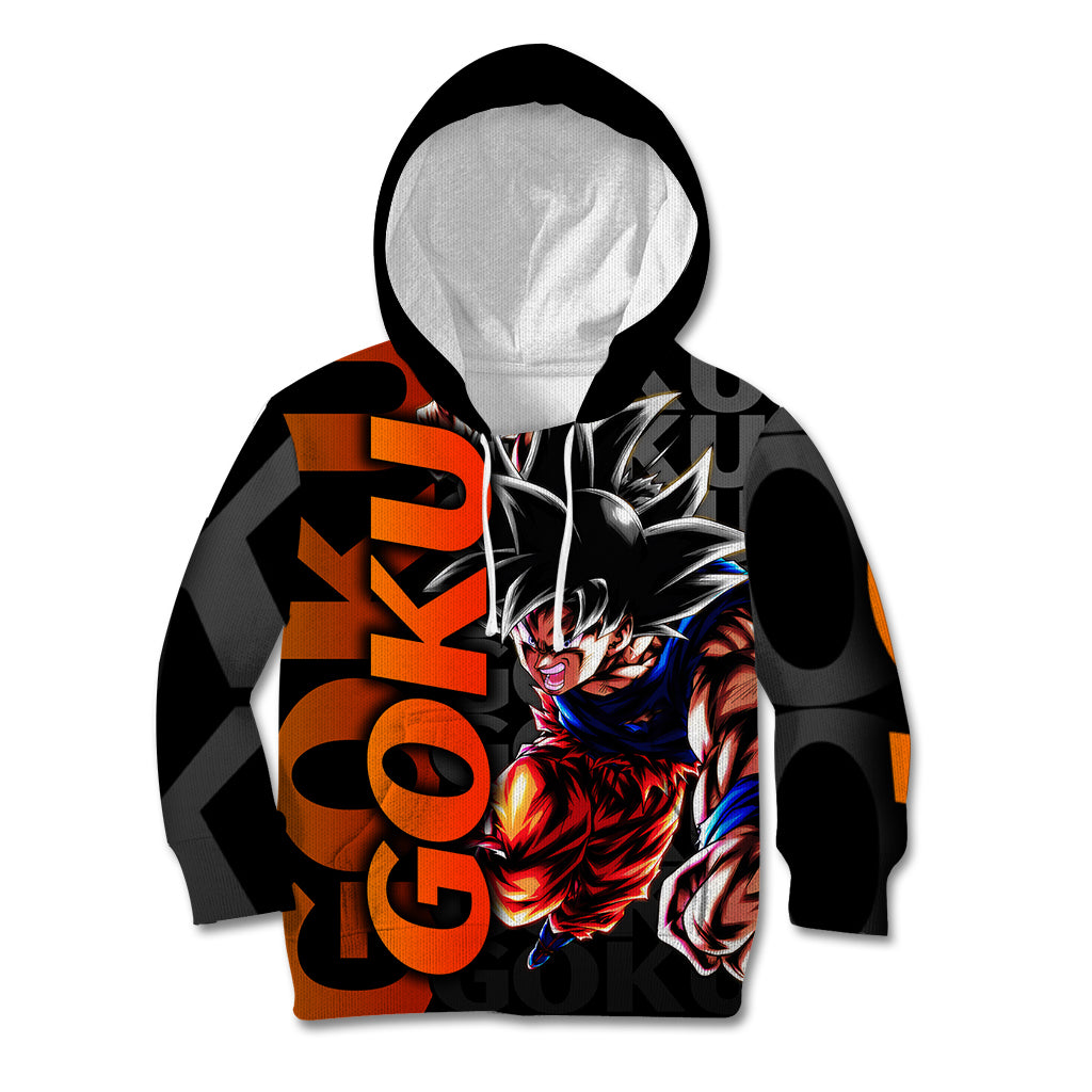 Goku Dragon Ball Kid Hoodie Anime Mix Text Pattern Abstract Style