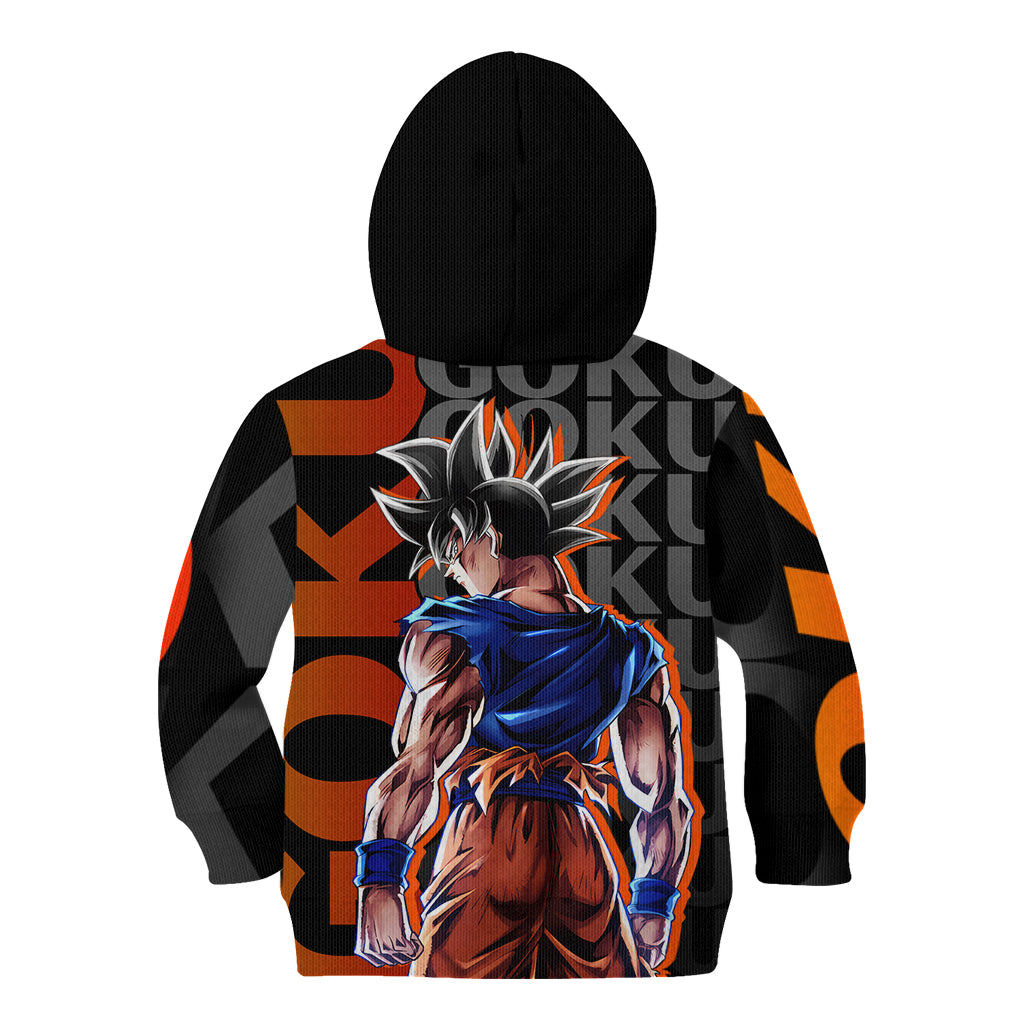 Goku Dragon Ball Kid Hoodie Anime Mix Text Pattern Abstract Style