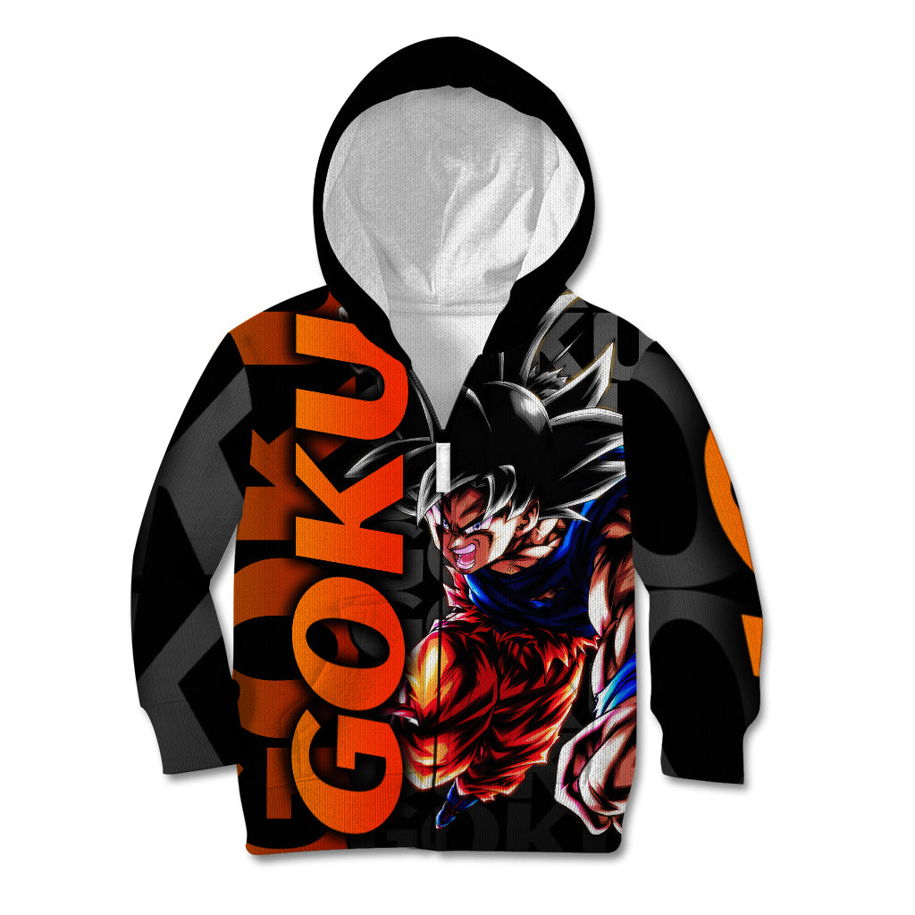 Goku Dragon Ball Kid Hoodie Anime Mix Text Pattern Abstract Style