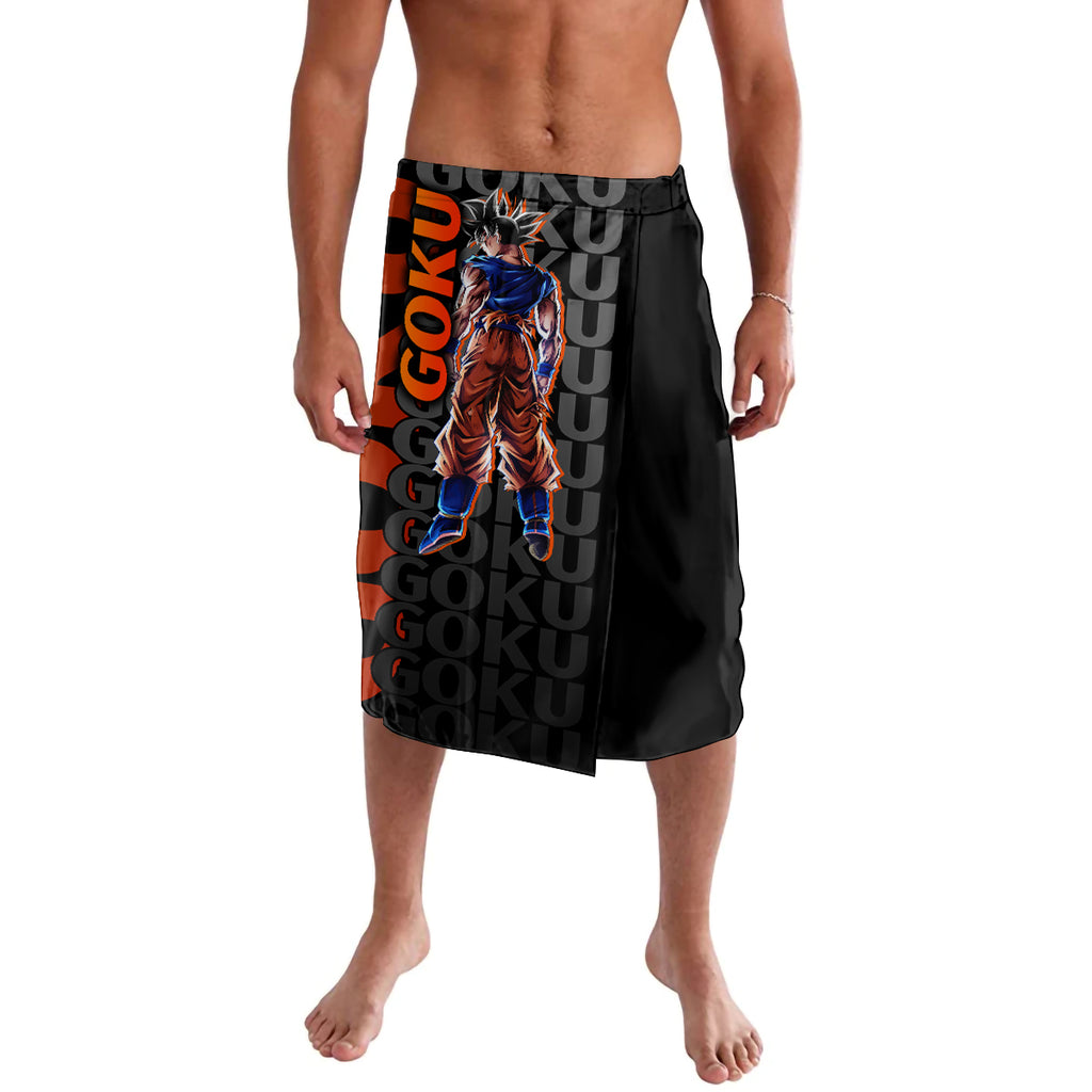 Goku Dragon Ball Lavalava Anime Mix Text Pattern Abstract Style