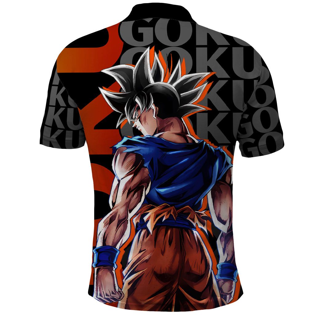Goku Dragon Ball Polo Shirt Anime Mix Text Pattern Abstract Style