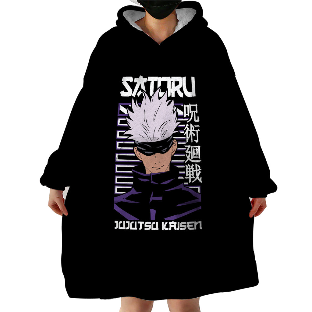 Gojo Satoru Jujutsu Kaisen Wearable Blanket Hoodie Anime Style