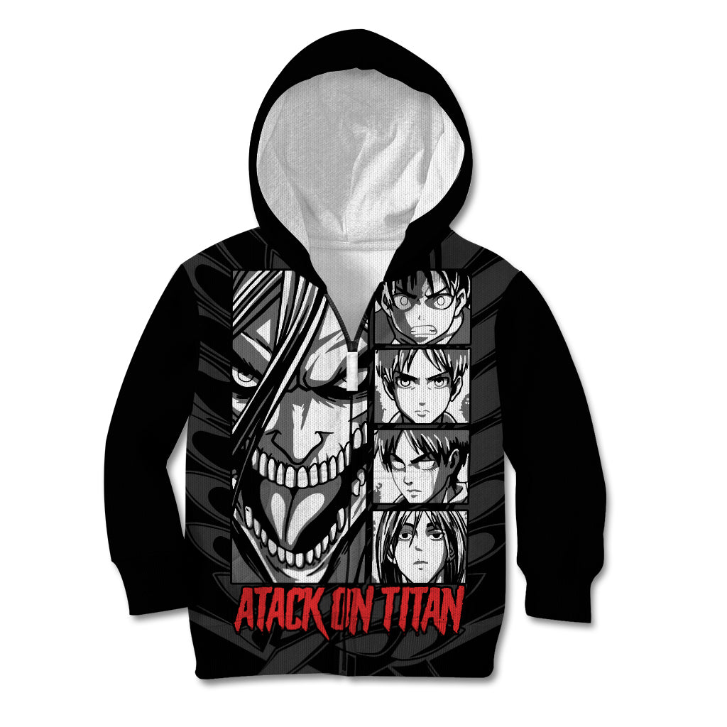 Atack On Titan Character Kid Hoodie Anime Mix Manga Style