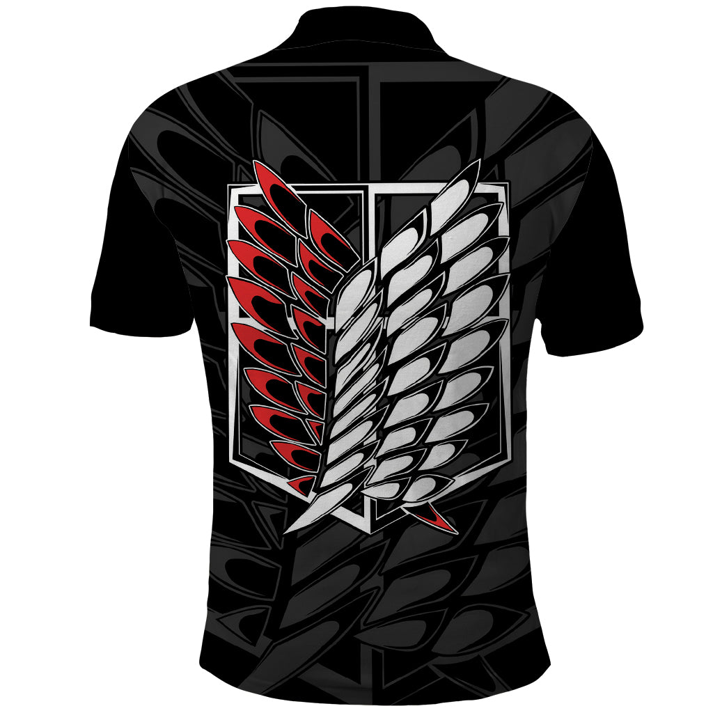 Atack On Titan Character Polo Shirt Anime Mix Manga Style