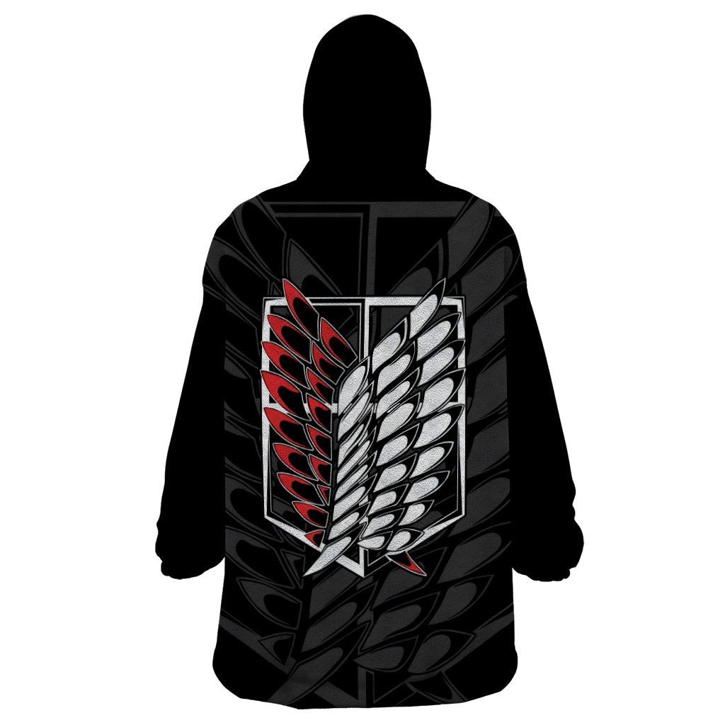 Atack On Titan Character Wearable Blanket Hoodie Anime Mix Manga Style