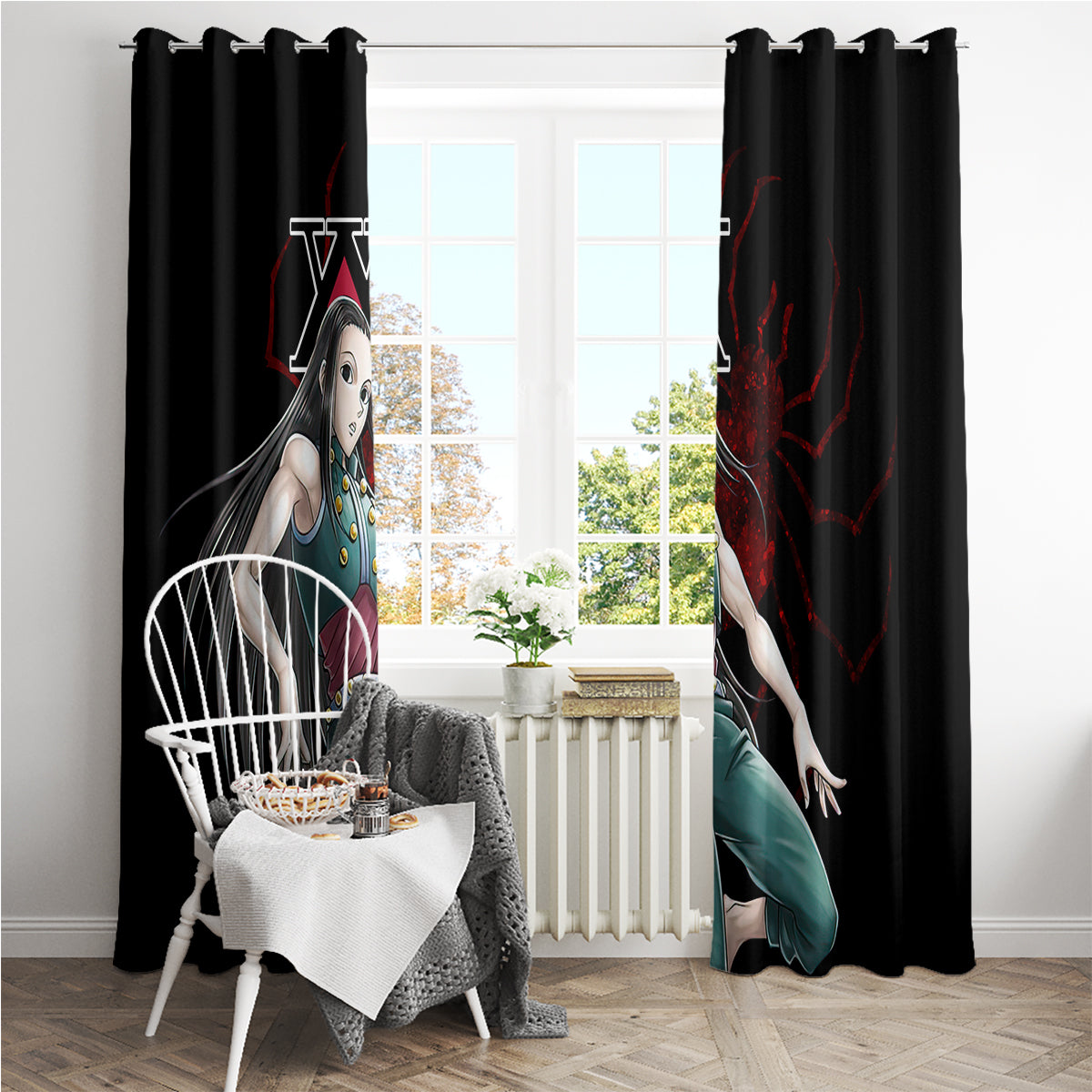 Illumi Zoldyck Phantom Troupe Hunter X Hunter Window Curtain Anime Style