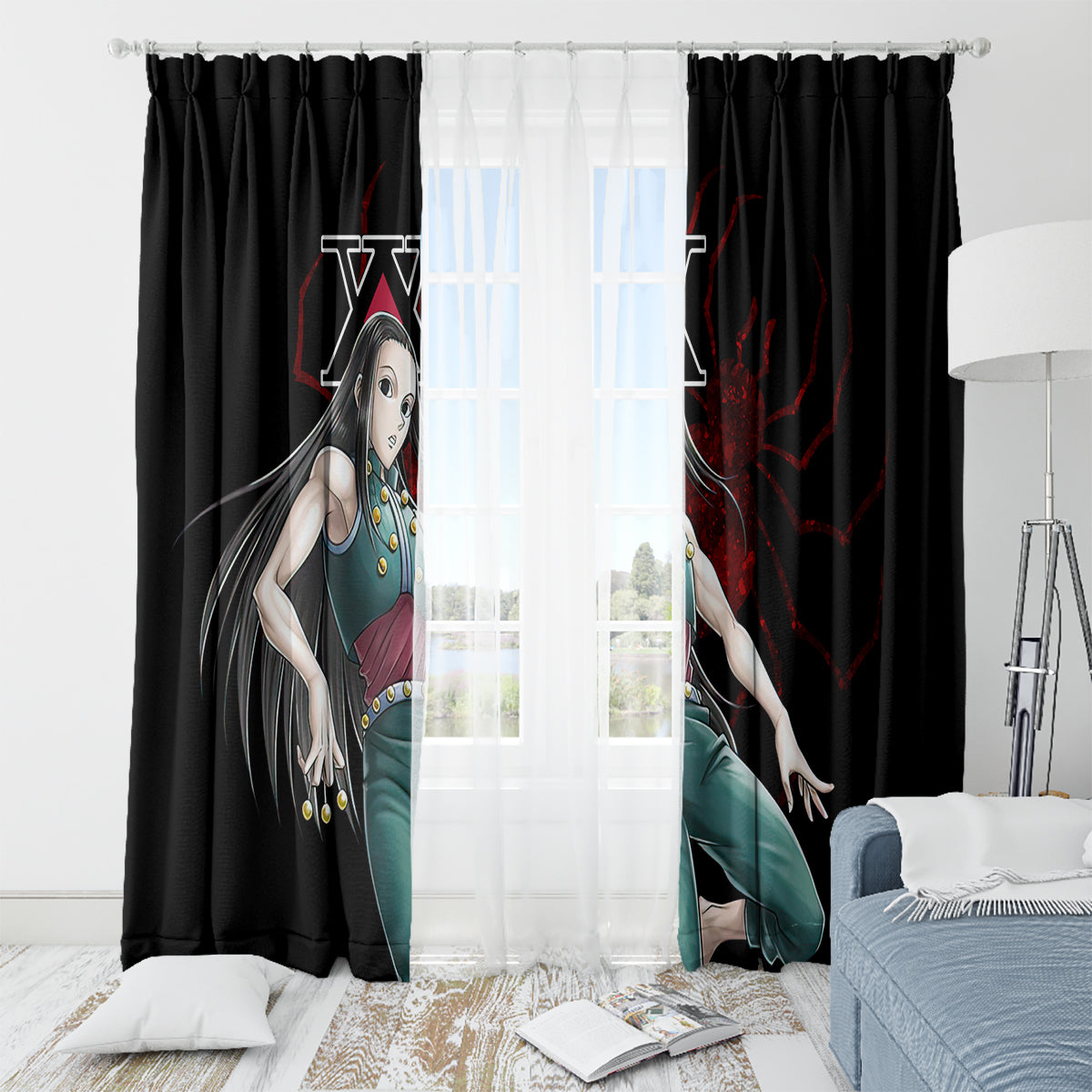Illumi Zoldyck Phantom Troupe Hunter X Hunter Window Curtain Anime Style