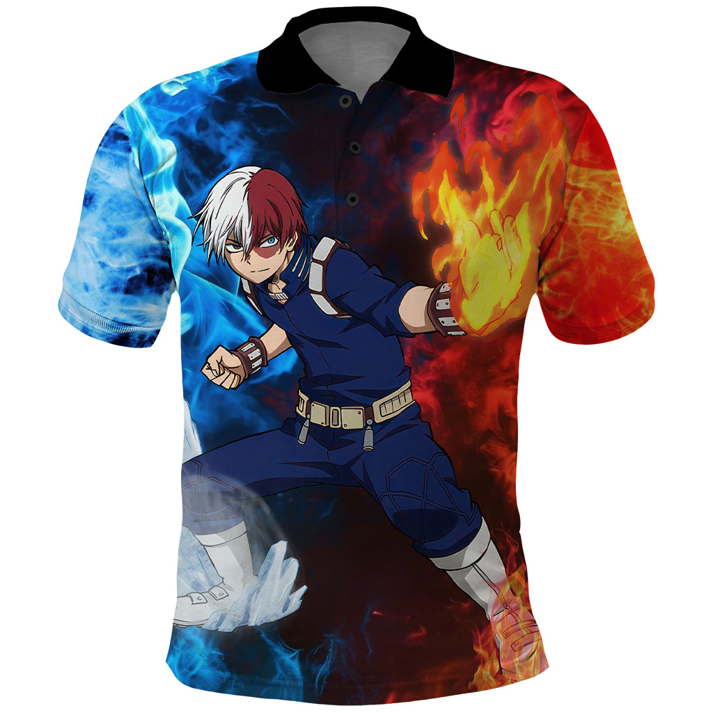 Shoto Todoroki - My Hero Academia Polo Shirt Anime Style
