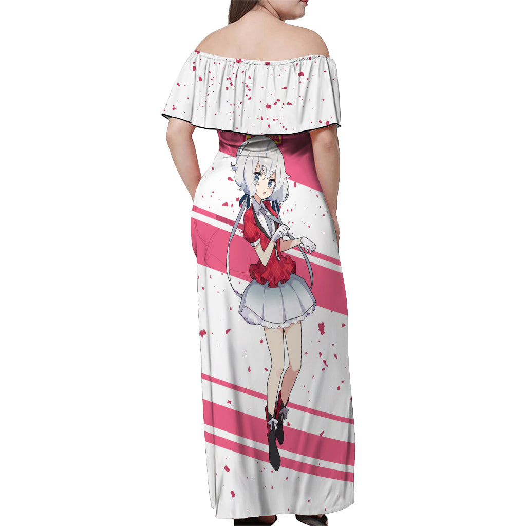 Zombie Land Saga Junko Konno Off Shoulder Maxi Dress Anime Style