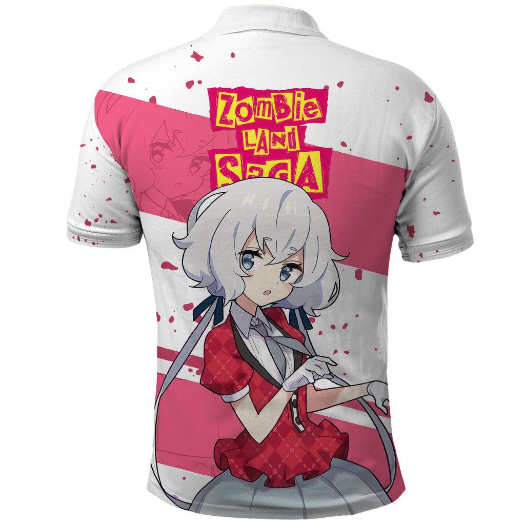 Zombie Land Saga Junko Konno Polo Shirt Anime Style