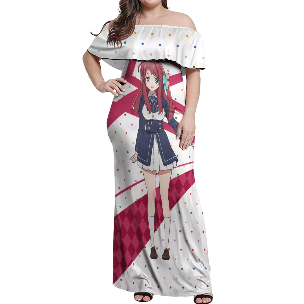 Zombie Land Saga Sakura Minamoto Off Shoulder Maxi Dress Anime Style