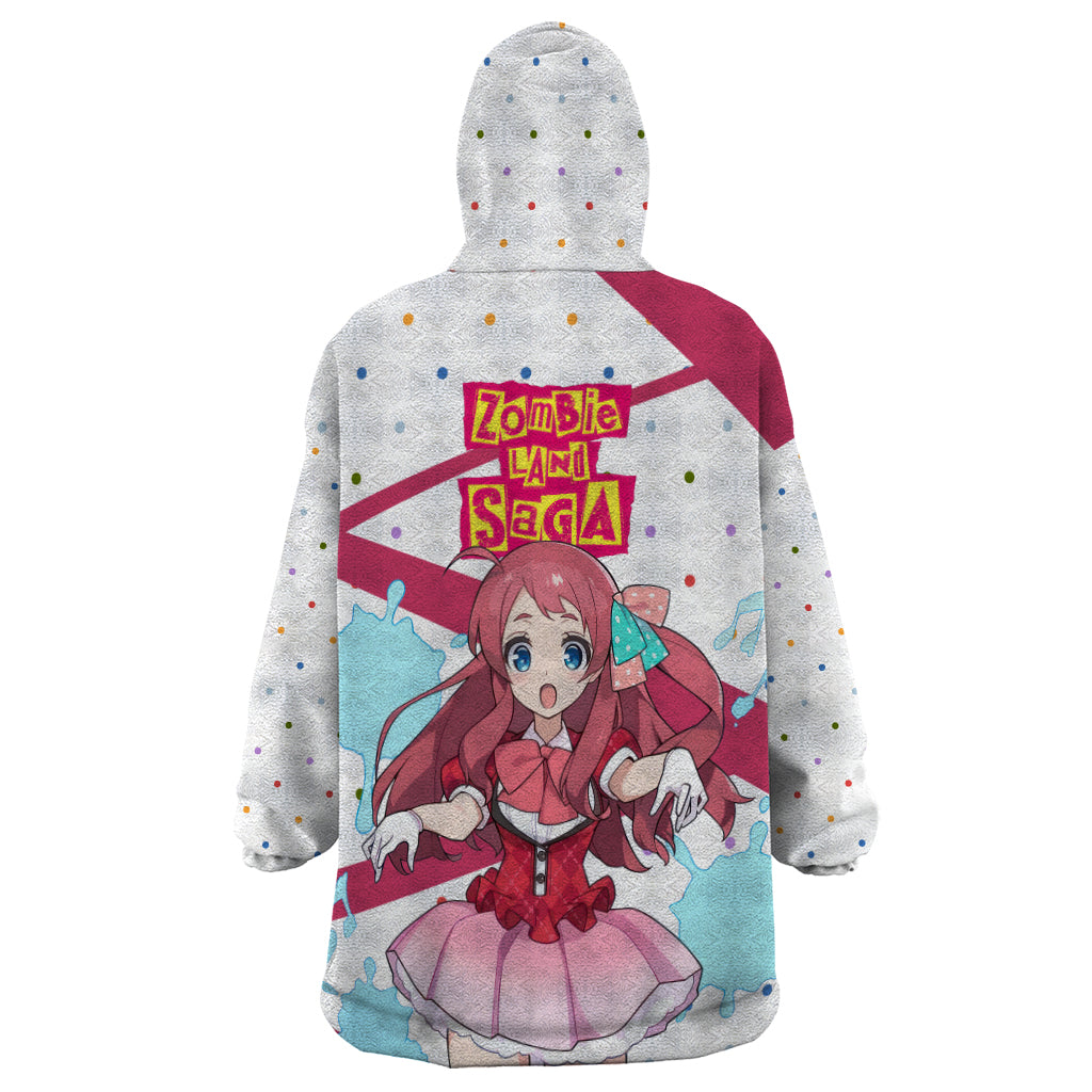 Zombie Land Saga Sakura Minamoto Wearable Blanket Hoodie Anime Style