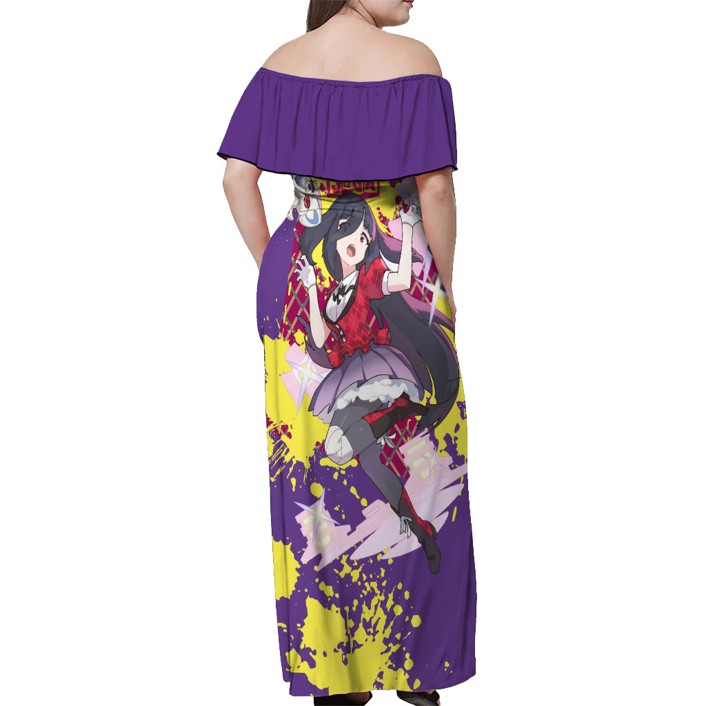 Zombie Land Saga Tae Yamada Off Shoulder Maxi Dress Anime Style