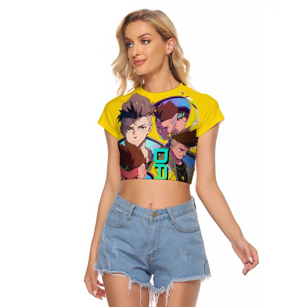 David Martinez - Cyberpunk: Edgerunners Raglan Cropped T Shirt Anime Style