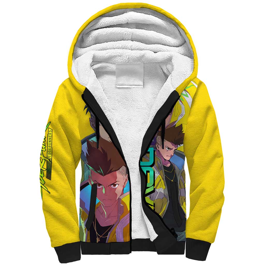 David Martinez - Cyberpunk: Edgerunners Sherpa Hoodie Anime Style