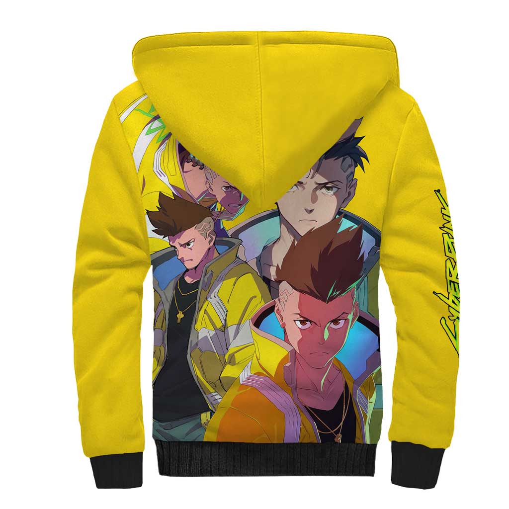David Martinez - Cyberpunk: Edgerunners Sherpa Hoodie Anime Style