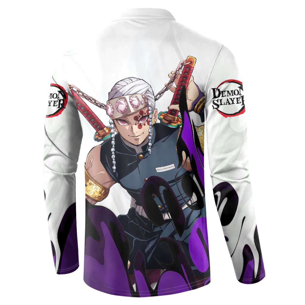 Tengen Uzui - Demon Slayer Button Sweatshirt Anime Style