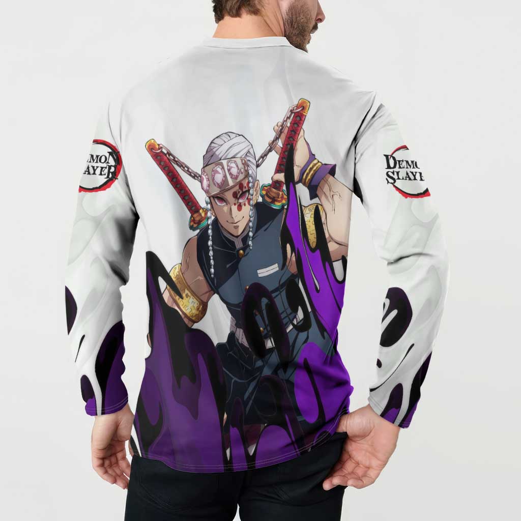 Tengen Uzui - Demon Slayer Button Sweatshirt Anime Style