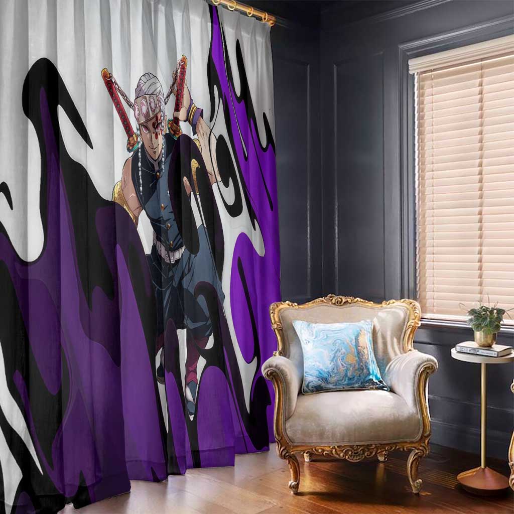 Tengen Uzui - Demon Slayer Window Curtain Anime Style