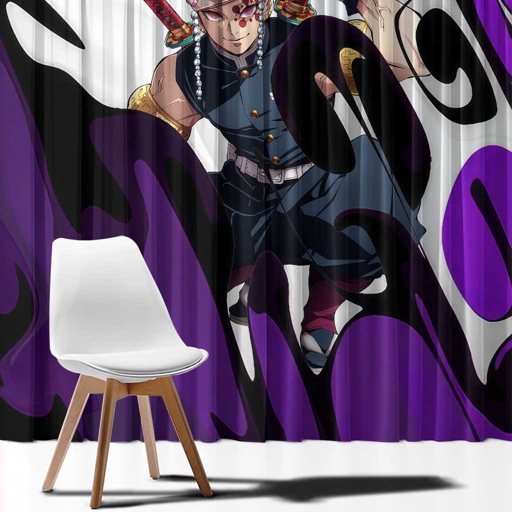 Tengen Uzui - Demon Slayer Window Curtain Anime Style