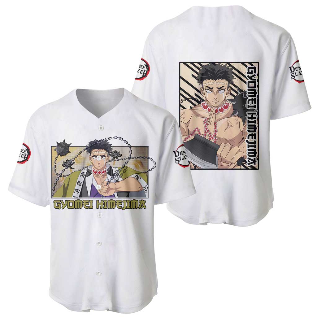 Gyomei Himejima - Demon Slayer Baseball Jersey Anime Style