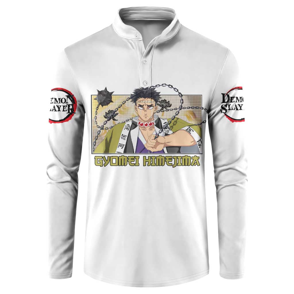 Gyomei Himejima - Demon Slayer Button Sweatshirt Anime Style