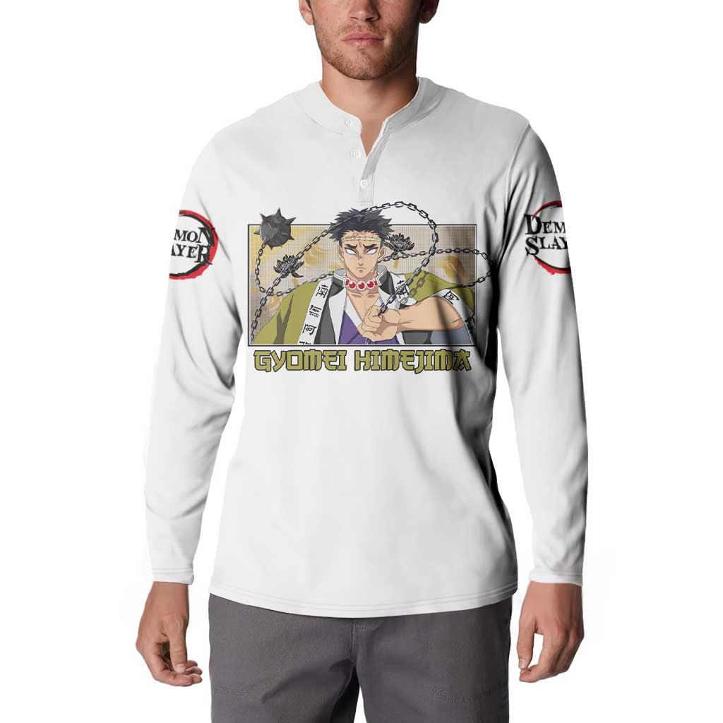 Gyomei Himejima - Demon Slayer Button Sweatshirt Anime Style