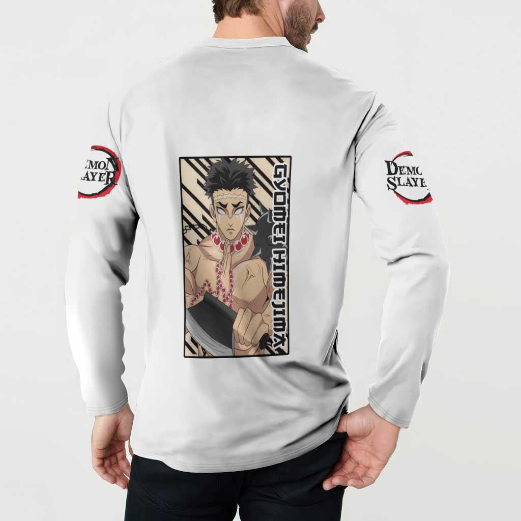 Gyomei Himejima - Demon Slayer Button Sweatshirt Anime Style