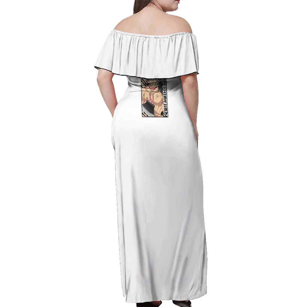 Gyomei Himejima - Demon Slayer Off Shoulder Maxi Dress Anime Style