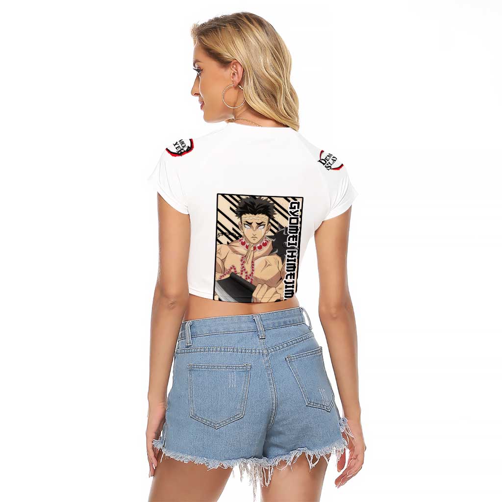 Gyomei Himejima - Demon Slayer Raglan Cropped T Shirt Anime Style