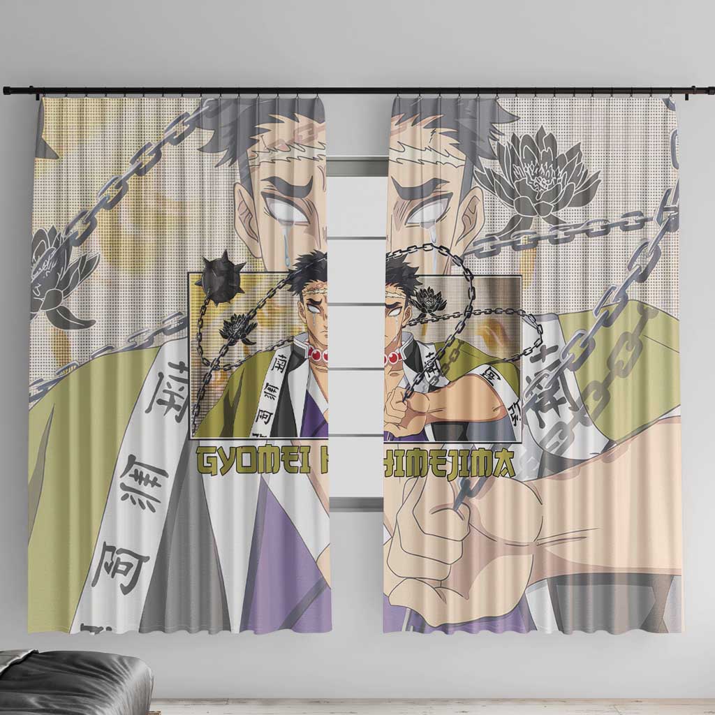 Gyomei Himejima - Demon Slayer Window Curtain Anime Style